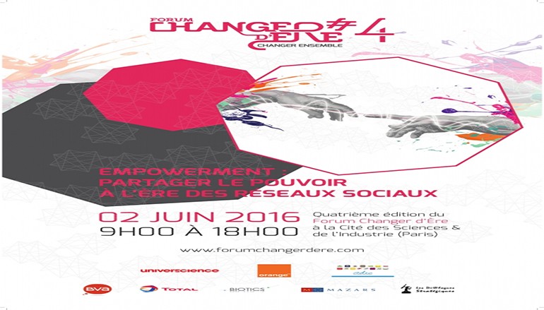 Forum Changer d’ere – Empowerment: partager le pouvoir à l’ère des réseaux sociaux – Paris 2 juin